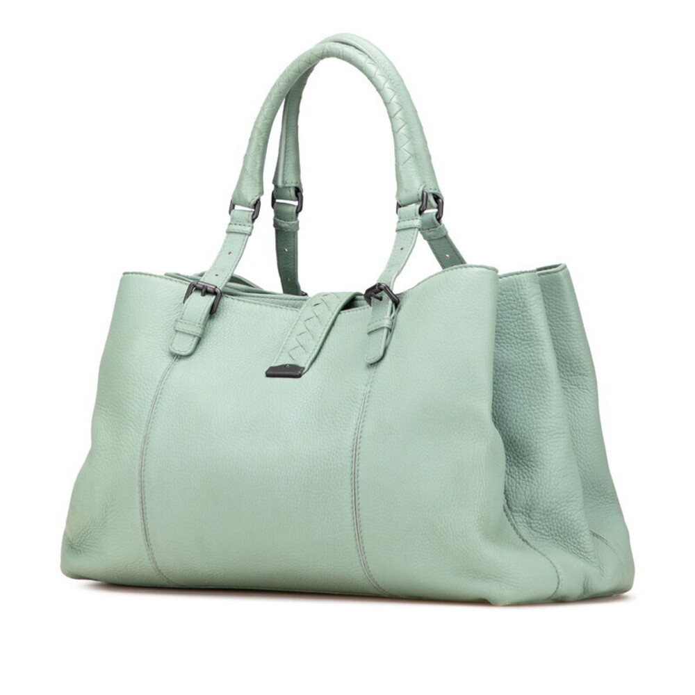 Bottega Veneta Intrecciato Roma handbag green leather - Picture 2 of 8